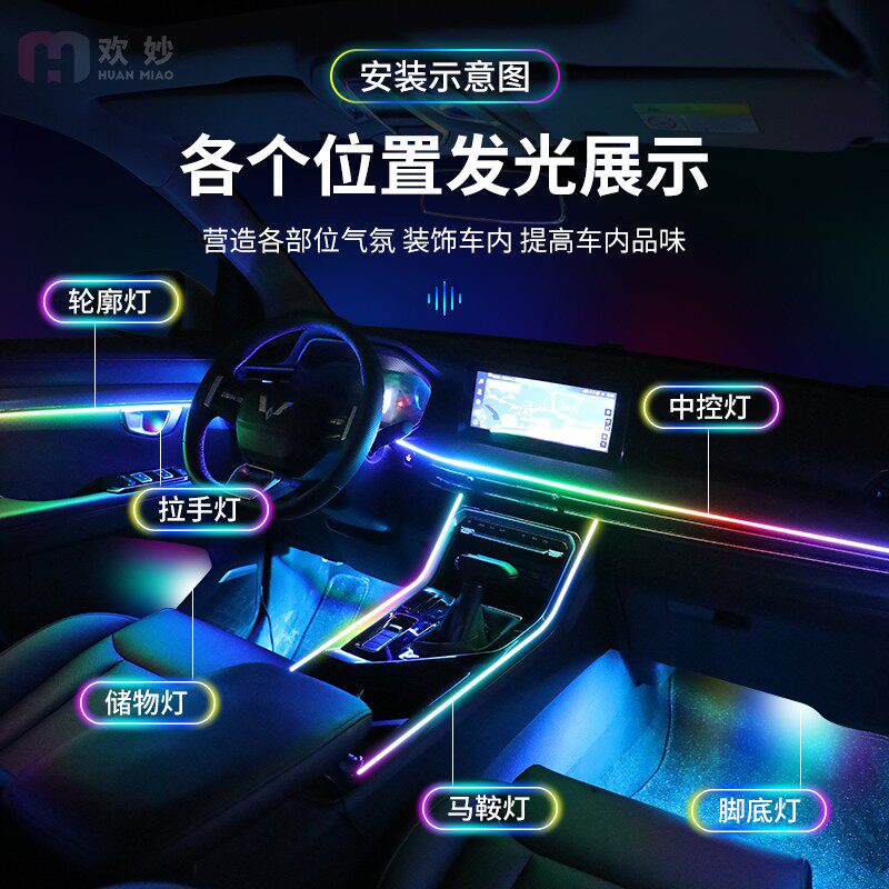 Toyota Rongyuan Atmosphere Lamp Car Interior Modification rava4 Lei Ling Atmosphere Lamp 23 Supplies Interior Accessories Complete Book - 3