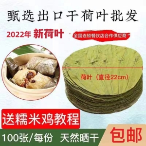 整张荷叶片圆形22CM荷叶饭荷叶茶粽子糯米鸡荷叶鸡木桶饭100片/份