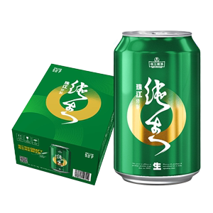 珠江啤酒 特制纯生啤酒整箱330mL*24罐 国产生啤鲜啤酒易拉罐黄啤听装-特