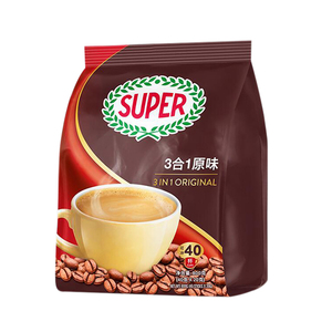 马来西亚进口super超级牌原味咖啡三合一速溶咖啡800g袋装40条