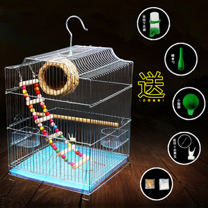 鹦鹉鸟笼子大号不锈钢色虎皮八哥鹩哥玄凤牡丹画眉鹦鹉养殖大鸟笼