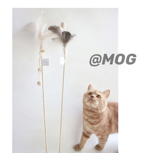 MOG 加长逗猫棒70cm羽毛铃铛毛球幼猫成猫玩具耐咬长杆磨牙自嗨