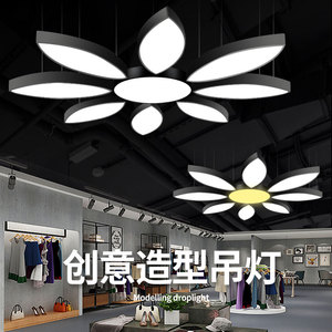 led商用店铺工业风吊线灯网吧创意异形灯具健身房商场超市造型灯