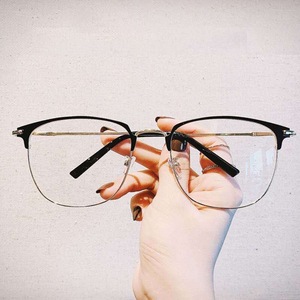 韩式眼镜男款潮防辐射无度数平光镜女可配散光有度数近视眼镜大框