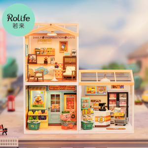 rolife若来 超级世界超级商店积木玩具立体拼装模型食玩儿童玩具