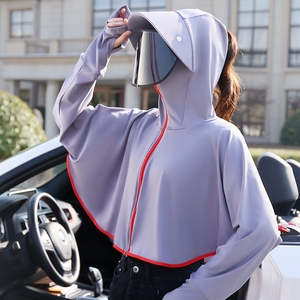 电动车防晒衣装备女遮阳罩骑车衫自行车披肩夏季电瓶摩托防紫外线