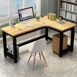 转角书桌电脑台式家用办公桌简易桌子卧室拐角墙角学生写字书桌台