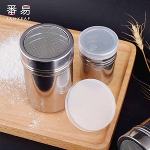 撒粉罐不锈钢撒粉器抹茶咖啡可可粉筒家用筛子烘焙面粉瓶糖粉筛细