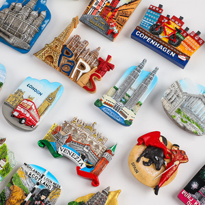 世界各国各地冰箱贴磁贴城市旅行国家旅游纪念品3D立体可爱创意贴