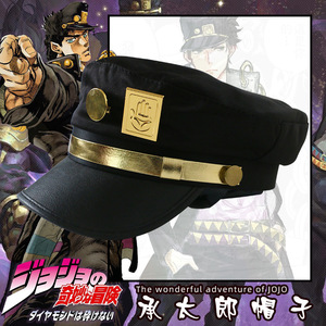 jojo的奇妙冒险帽子空条承太郎徽章cosplay遮阳帽夏季棒球帽