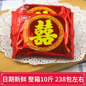 结婚喜饼专用散装10斤宝宝嫁女婚礼囍字喜糖橄榄零食双喜饼干整箱