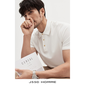 JSSD HOMME 日本JIN口冰丝纱线16针织制男翻领短袖POLO衫 JST006