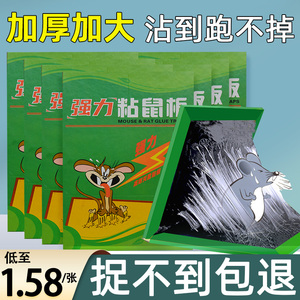 老鼠贴强力粘鼠板胶粘大老鼠超强沾抓扑捉灭鼠夹子笼家用捕鼠神器