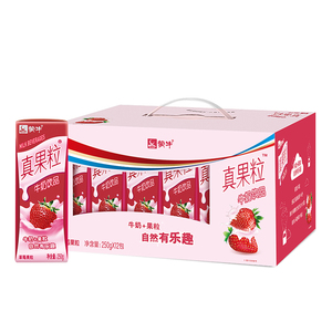 蒙牛真果粒牛奶饮品草莓味250g*12