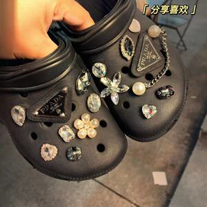 小红书推荐crocs洞洞鞋配饰拖鞋diy链条扣珍珠鞋花果冻桃心鞋扣