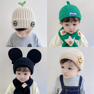 寶寶帽子秋冬韓版可愛超萌男女童加厚套頭針織帽嬰兒童護耳毛線帽