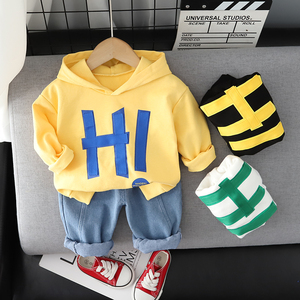 男童秋装套装2022新款1一3-4岁婴儿衣服宝宝秋天卫衣两件套超时髦