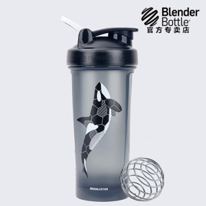 美国Blender Bottle经典升级V2蛋白摇摇杯奶昔搅拌球带刻度塑料杯