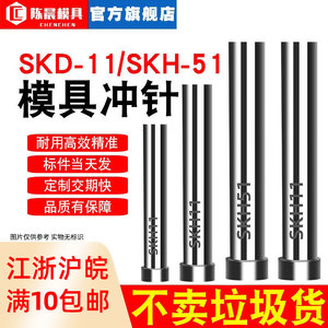 模具冲针SKD-11冲头T冲进口超硬SKH51不锈钢冲孔冲针顶针定做配件