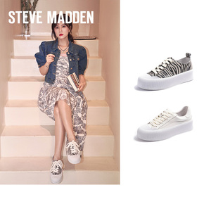 Steve Madden/思美登新款厚底帆布鞋动物纹休闲饼干鞋HAROLD