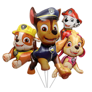 pawpatrol小狗汪汪队卡通造型铝膜气球狗巡逻队手棒礼品玩具汽球