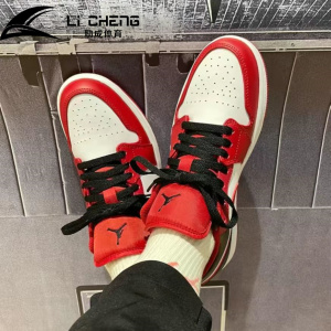 AIR JORDAN 1 Low AJ1 红白黑 复古 篮球鞋 553558-163