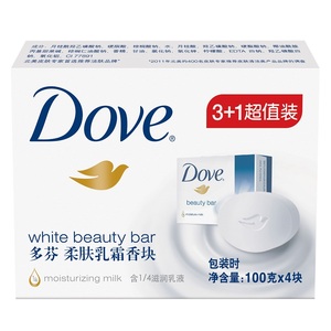 Dove/多芬柔肤乳霜香块3+1 100g*4超值装香皂沐浴皂硫磺皂