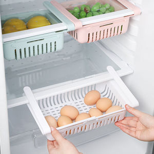 【抖音同款】可伸缩冰箱收纳盒分层多功能冰箱架保鲜抽屉置物架
