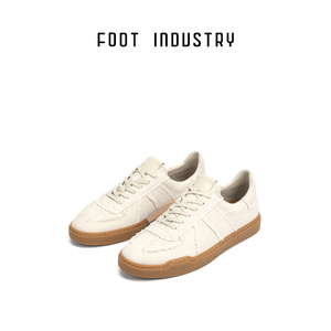 FOOT INDUSTRY足下工业 22SS 新款毛边帆布拼接德训鞋 男女同款