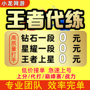 【价格低上号快】王者送荣耀代练刷排位带打玩上分英雄战力巅峰赛