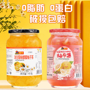 韩今洋甘菊味/樱花石榴味柚子茶果酱饮品特价保质期：24个月