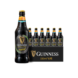 【10月23日到期】guinness健力士世涛黑啤酒爱尔兰进口330ml6瓶装