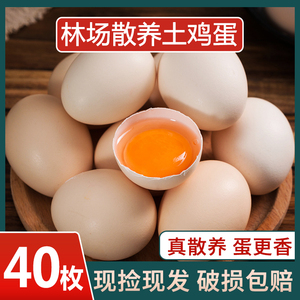 农家散养土鸡蛋40枚新鲜柴鸡蛋孕妇笨鸡蛋正宗草鸡蛋谷物蛋整箱