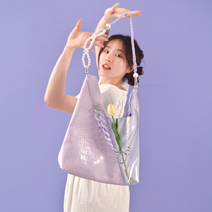 原创少女紫色包包仙女温柔风大容量女小众设计感单肩托特包女夏季