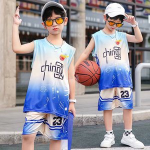 男童篮球服夏装背心套装2022新款帅气大童儿童夏季速干运动球衣潮