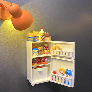 小红书同款冰箱贴仿真小冰箱玩具3M磁性贴迷你摆件创意家居装饰