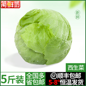 顺丰包邮 5斤装新鲜生菜球汉堡生菜专用沙拉蔬菜即食青菜球形生菜