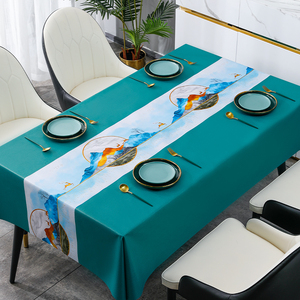 桌布防水防油防烫免洗长方形餐桌垫布茶几台布盖布饭桌轻奢高级感