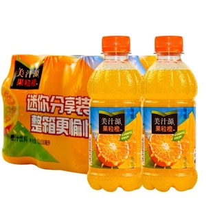 可口可乐牌美汁源果汁果粒橙300ml*6瓶 橙汁果汁橙子饮品饮料