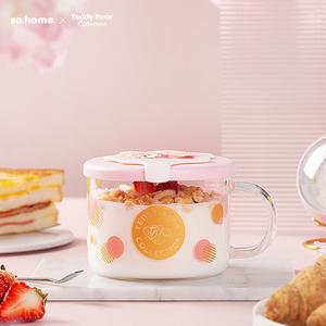 泰迪珍藏草莓熊早餐杯(含勺子)