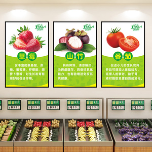 水果店装饰墙贴个性果蔬超市便利店橱窗布置海报广告玻璃贴纸自粘
