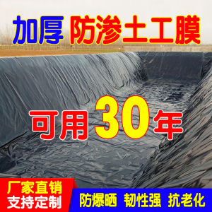 鱼塘防渗膜土工膜护坡养殖塑料膜黑色薄膜防水布鱼池水池塘防水膜