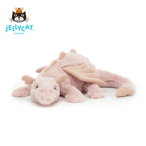 jELLYCAT英国2022年新品玫瑰色龙可爱公仔毛绒玩具男女宝宝玩偶