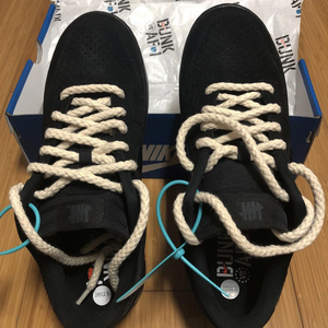 适配Undefeated Dunk Low SP 5 On It纯黑色米色麻绳渐变泼墨鞋带