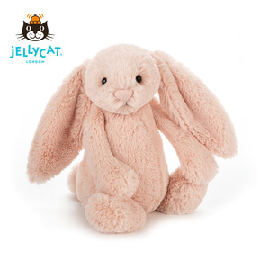 英国jELLYCAT经典害羞浅桃红色邦尼兔柔软安抚公仔毛绒玩具