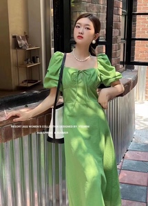《绿色系3号》248-258号韩版连衣裙2022夏季新款衬衣两件套防晒衣