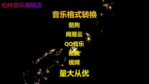 音频格式转换人工代转代下载软件网易云Q音酷狗酷我视频转歌曲mp3