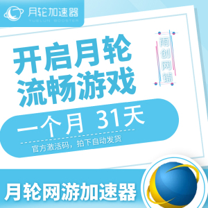 月轮加速器 一个月 31天 月卡 CDK兑换码激活码兑换 网游加速器