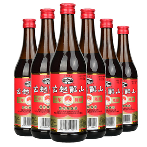 古越龙山绍兴黄酒三年陈酿加饭酒500ml*6瓶整箱绍兴厨用调味料酒