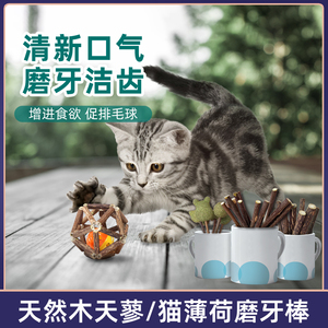 它瓜猫咪磨牙棒猫薄荷木天蓼洁齿逗猫棒自嗨猫咪用品玩具幼猫零食